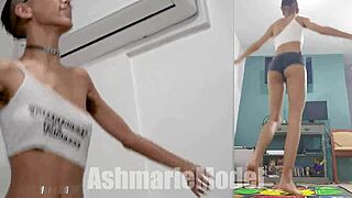 Dance Dance Revolution Braless Upskirt No Panties