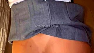 cogiendo con una linda estudiante después de clases en un motel me corro dentro y se enoja, fucking her bent over in doggystyle pov.