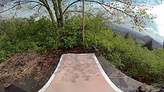 In the forest, perfect teen Lili Charmelle starts with a deep blowjob, then rides in cowgirl, switches to missionary for intense fucking, and reaches orgasm outdoors with her boyfriend.