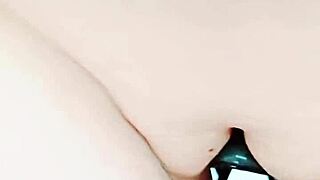 Mature Mom's Pussy Sliding in an Exhibitionist Display