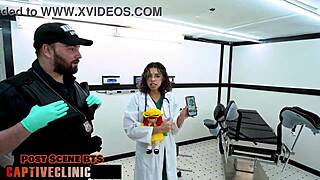 Two male police strip search crooked cop mara luv.