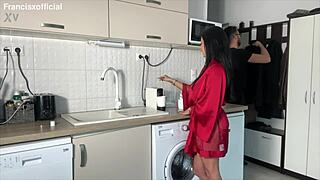 he comes home tired and his wife drains his balls completely