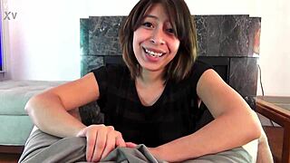 dipping toes - introduction to amateurs casting with latina petite natural tits