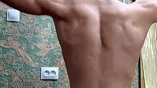 Skinny Boy Flexes After Study