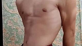 Skinny Boy Flexes After Study