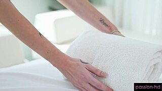 Massage Therapist Milks Big Cock Intensely With Her Tight Cunt