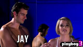 big ass milf working out with friends and guy helped her with exercises