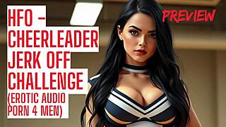 Cheerleader Makes You Cum Hard In Jerk Off Contest!