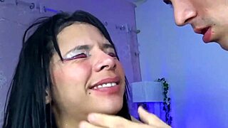 helena has fun with two friends in the room alone