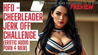 Cheerleader Makes You Cum Hard In Jerk Off Contest!