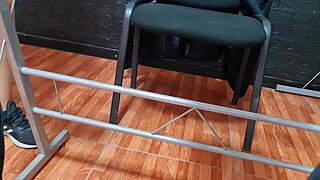 Risky Spy Camera Catches Secretary Nataly In Upskirt At University