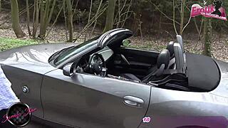 Intense Outdoor Fuck For German MILF Secretary By Car Salesman