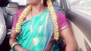 Car sex for long drive Indian housewife with husband's father Telugu dirty talks