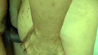 I sucked my friend's dick in the shower! He fucked me hard and gave me a cumshot in my ass!