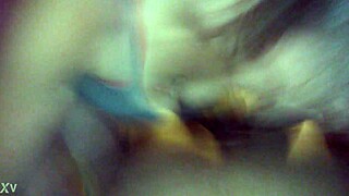 Amateur homemade couple performs reverse cowgirl with interracial blowjob and intense riding