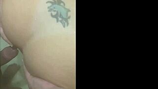 Wife Fucked On Bathroom Floor In Doggystyle, Opens Pussy For Full Penetration