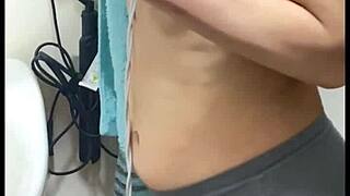 shower sex nipple tease