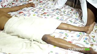 naughty nurse jessica ts takes care of her horny patient with big black cock