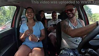 ted picks up couple mari and chell, gets teen candy debby in back seat