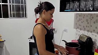 Delicious brunette subtly teasing her audience with charm
