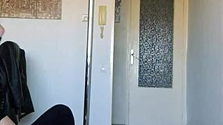 Miss Amateur Stripper Dances, Moving Hips And Rubbing Bar Seductively