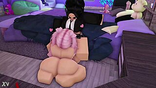 She gets mounted by a horny futanari who throatfucks her relentlessly