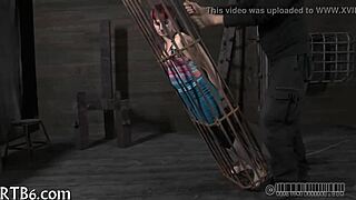 Pornstar engages in intense sadomasochism with whips and chains dominating the scene