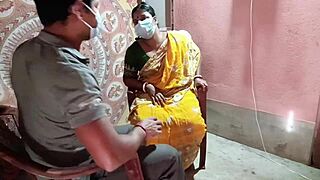 Step-mother asks step-son for freehand massage