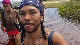 Who knew a nudist beach adventure would end in a wild orgy with lunna geek and joao the naughty?