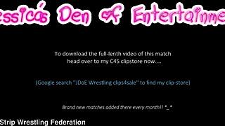 Bra panties strip wrestling match loser dildoed diapered chrissy morgan vs jess west