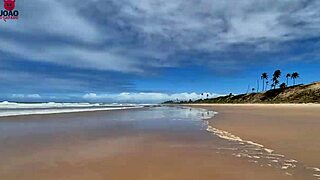 Who knew a nudist beach adventure would end in a wild orgy with lunna geek and joao the naughty?