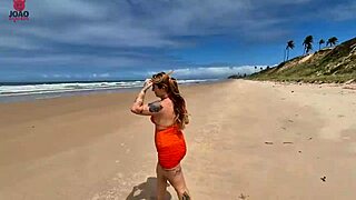 Who knew a nudist beach adventure would end in a wild orgy with lunna geek and joao the naughty?