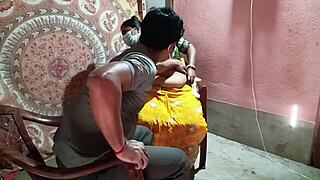 Step-mother asks step-son for freehand massage