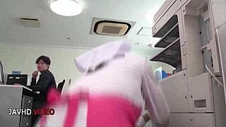 Asian Office Lady Chihiro Akino Delivers Hardcore Blowjob For Creampie