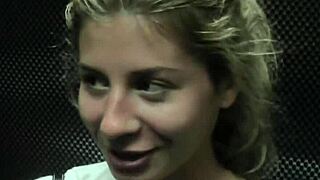 blowjob in front of the mirror during holiday