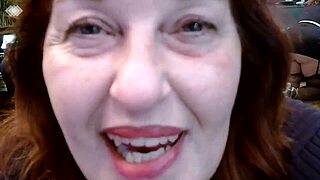 Teasing Dirty Mouthed Dawnskye1962 in Fishnet Thigh Highs and Heels in Front of Mirrors