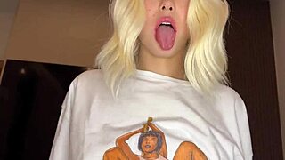 Hot blonde under the grass shows how to fuck her tight pussy