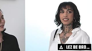 ambitious casey calvert dominates ravyn alexa with rough anal and strapon in house flip