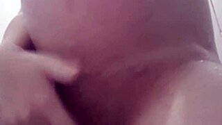 hey pregnant girl getting a golden shower in the shower 😏