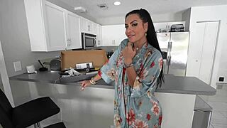 feeling the deep craving as latina neighbor lusts for big white cock