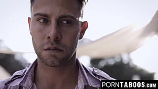 Stepsiblings share big cock in turns, exposing naughty secret with deep emotions