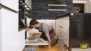 Rim4k hottie in sexy lingerie seduces guy with gentle rimjob