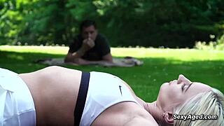 Old Man Fucks Sexy Blonde Publicly