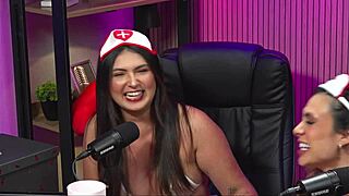 punheta guiada com morena gostosa licks shaved pussy