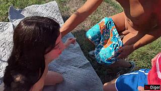 Intense Outdoor Group Fuck