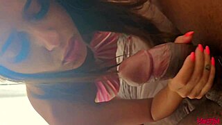 Big cock fucks amateur latina in sheer red