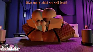 Cute Couple Romantic Breeding Triplets