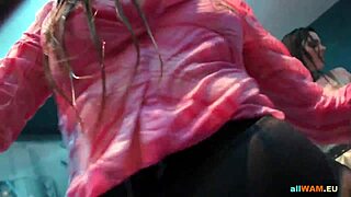 Hot euro babes perform dance moves