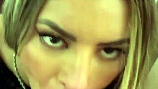 petite blonde latina natural tits shake in pov - sloppy blowjob rimming and cum in her mouth mpbng