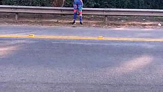 Hey, I found a prostitute on the corner, called her for a blowjob, she wanted 100, I asked for a discount, she sucked only the tip, took her to the vacant lot, what a delicious blowjob...